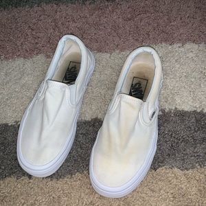 White Slip-on Vans